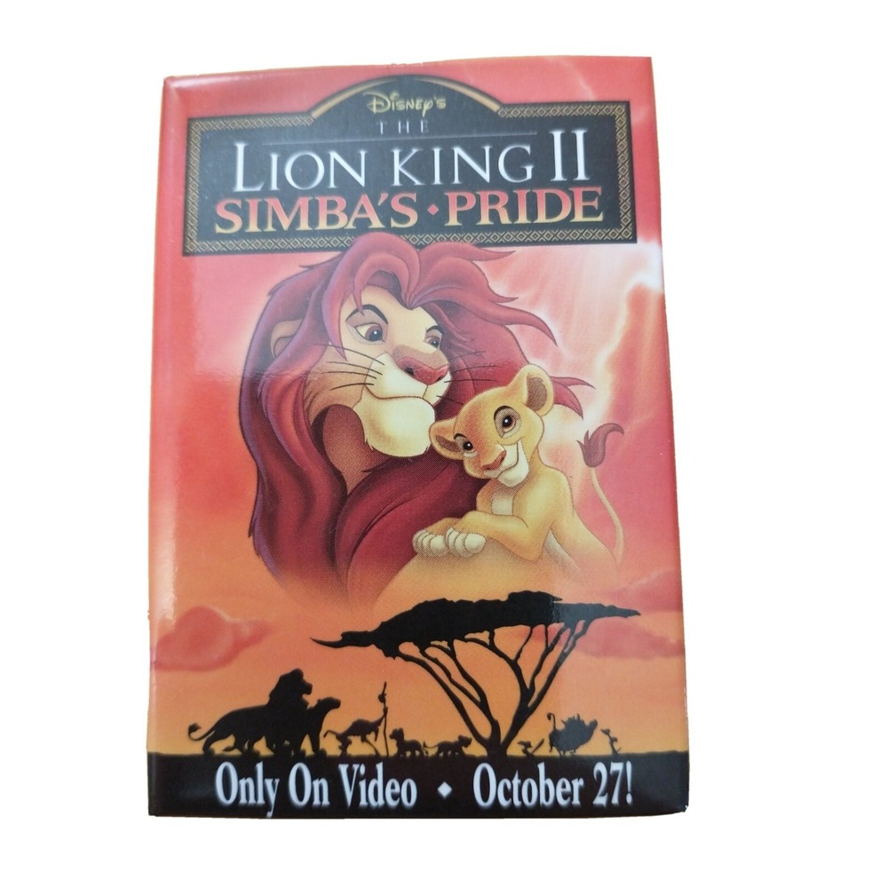 Disney The Lion King II Simbas Pride DVD Movie Promo Button Pin Pinback 1998